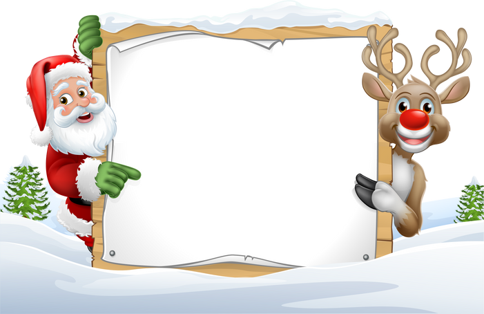 Christmas Santa Claus Reindeer Background Cartoon