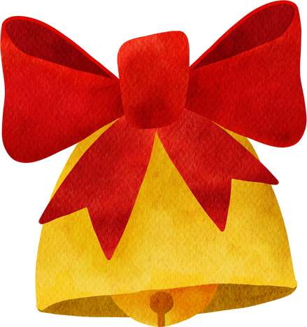 Watercolor Christmas Bell Illustration
